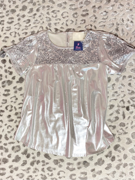 Embroidered Metallic Top - 2 Colors!