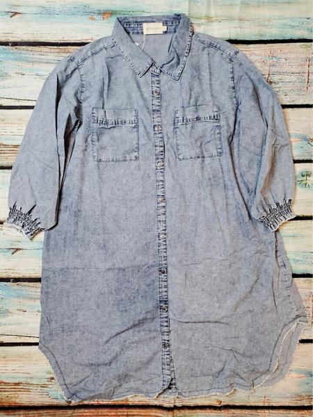 plus size denim shirt dress | shop women's clothing clothes apparel accessories and gifts online or in store at boerne pixie boutique | a favorite of locals and san antonio visitors too