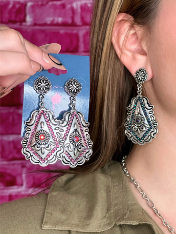 Concho Bling Earrings - 2 Colors!